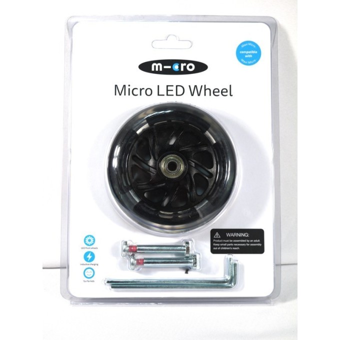 Колеса MICRO MAXI LED светящиеся 120 мм (блистер) 2 шт AC9039B